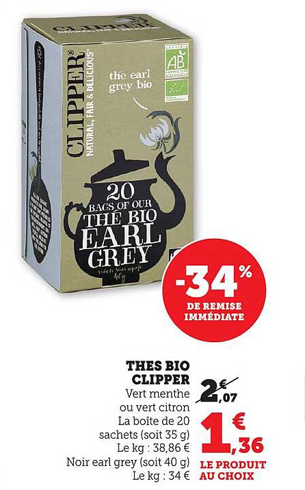 Thés Bio Clipper - Earl Grey