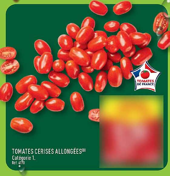 TOMATES CERISES ALLONGÉES(B) Catégorie 1.