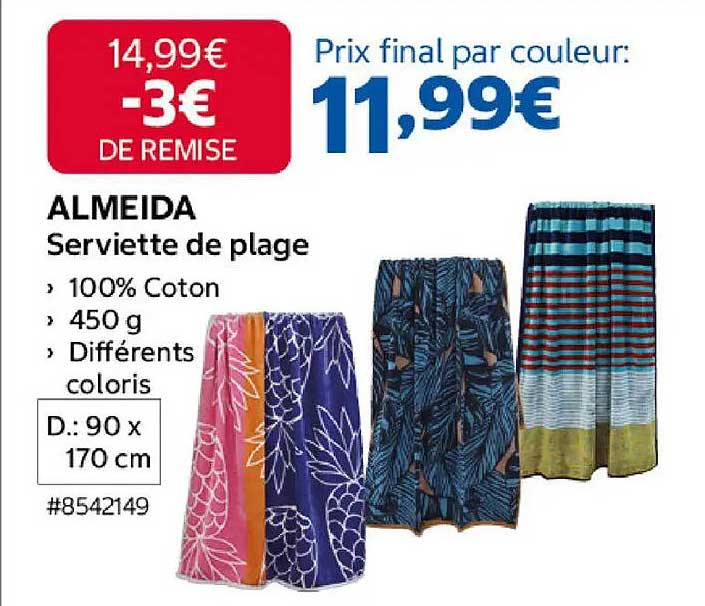ALMEIDA Serviette de plage