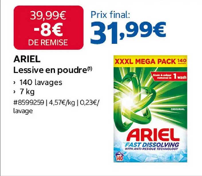 ARIEL Lessive en poudre(1)