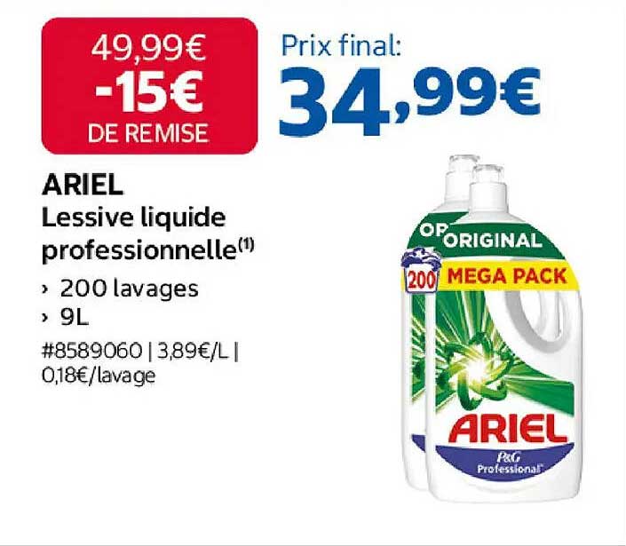ARIEL Lessive liquide professionnelle(1)