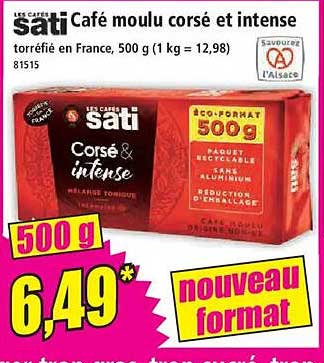 Café moulu corsé et intense