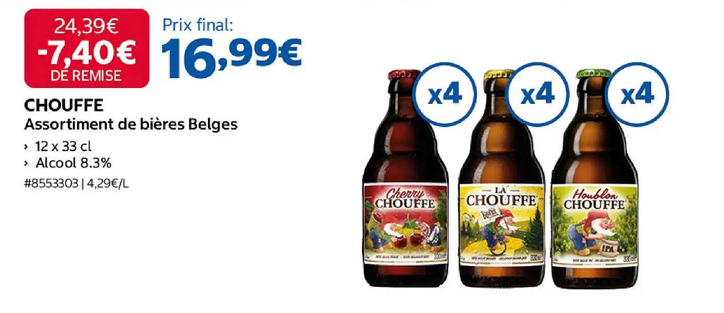 CHOUFFE Assortiment de bières Belges