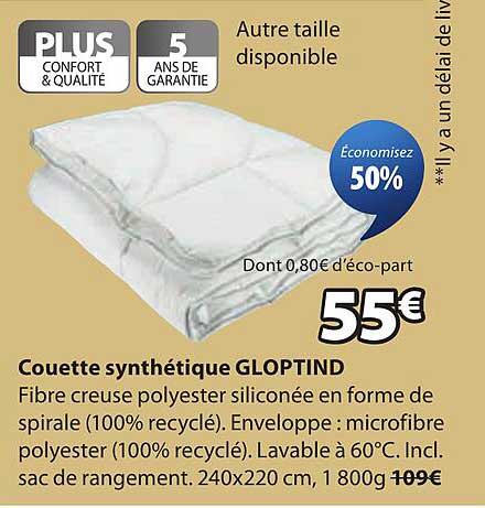 Couette synthétique GLOPTIND