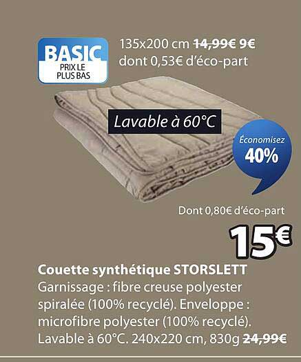 Couette synthétique STORSLETT