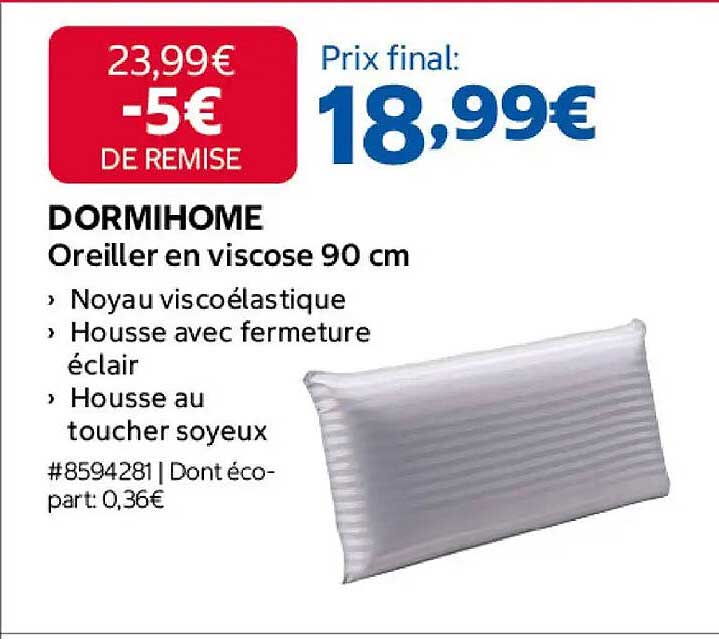 DORHOMME Oreiller en viscose 90 cm