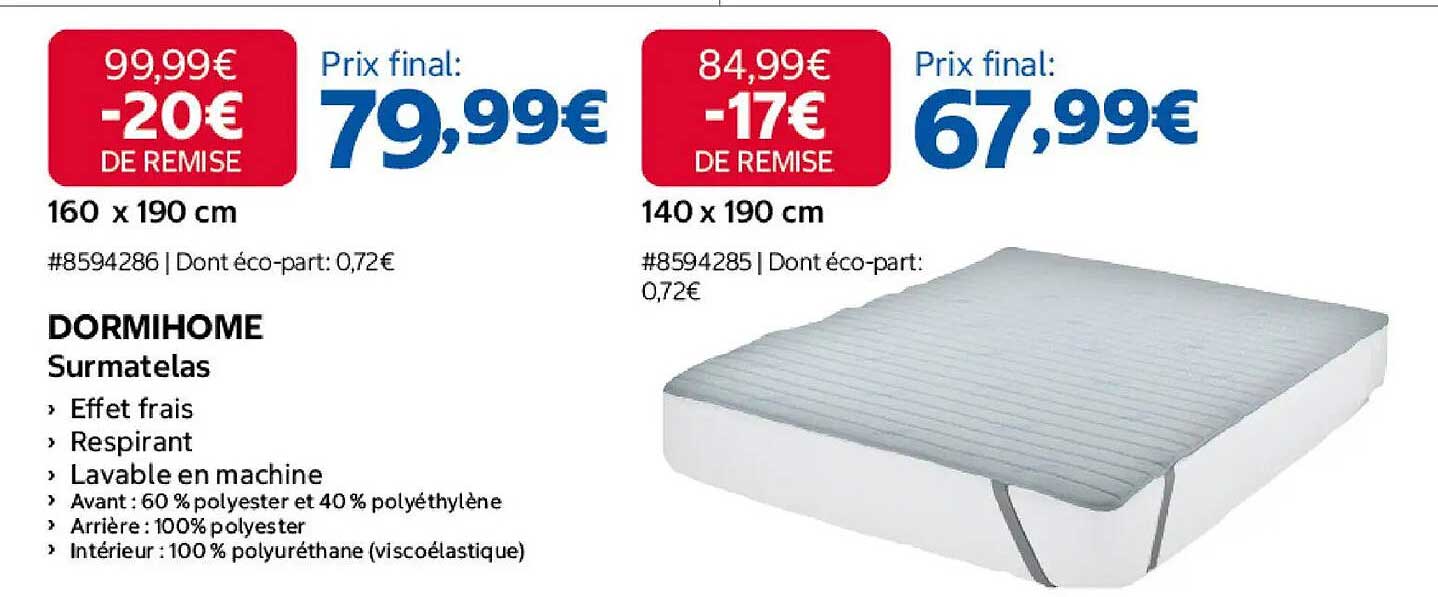 DORMIHOME Surmatelas