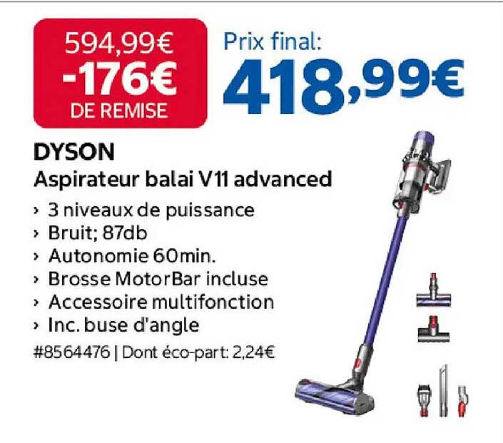 DYSON Aspirateur balai V11 advanced