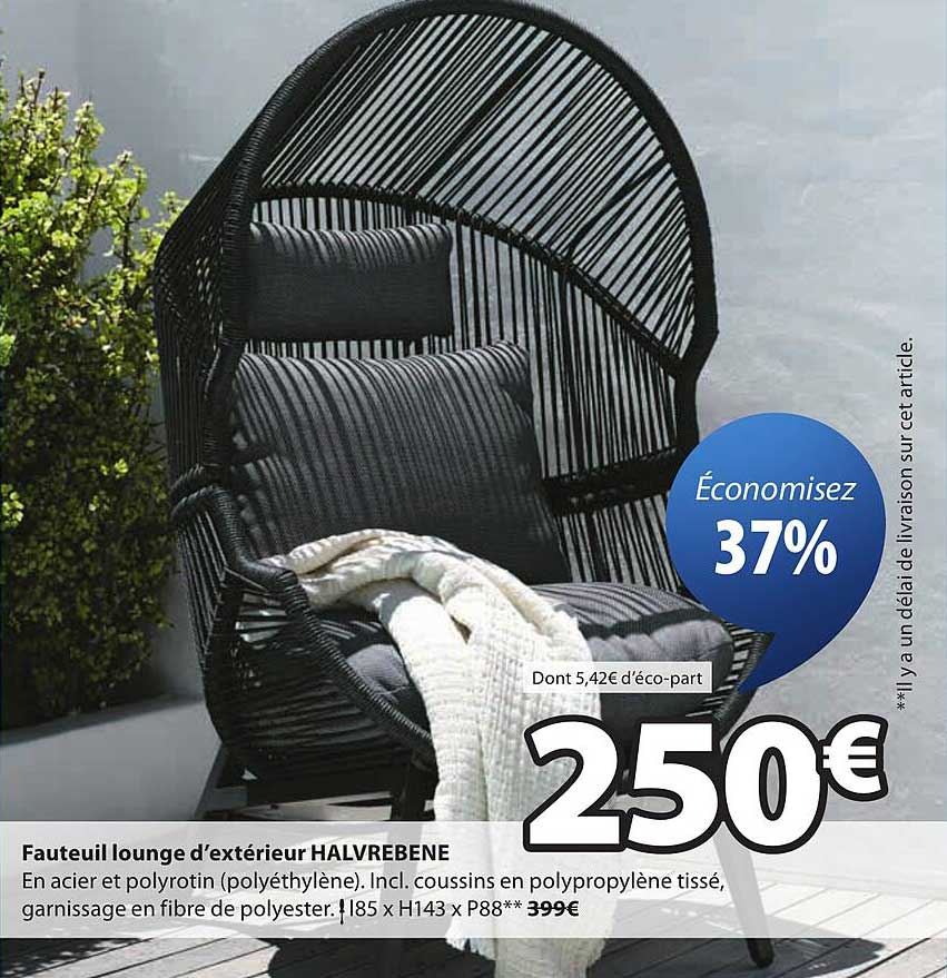 Fauteuil lounge d'extérieur HALVREBENE