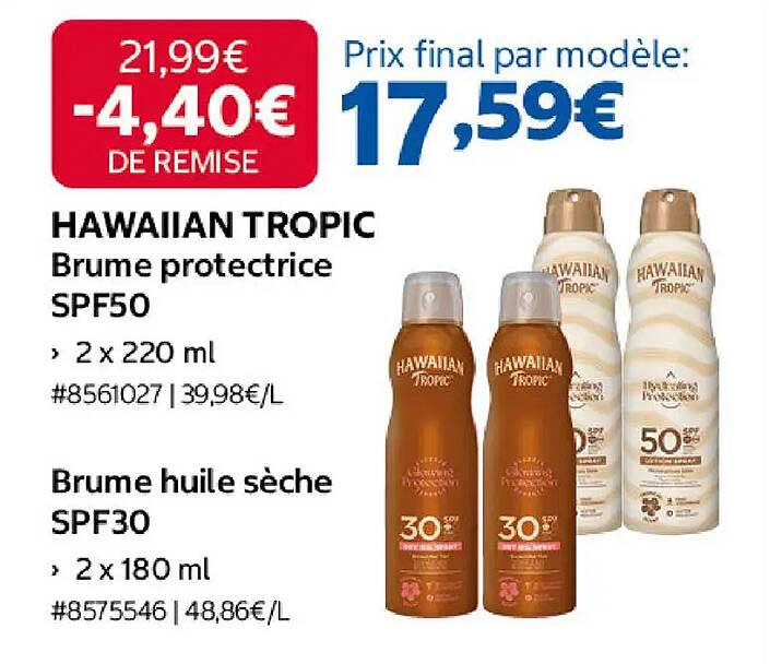 HAWAIIAN TROPIC Brume protectrice SPF50