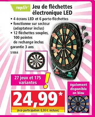 Jeu de fléchettes électronique LED