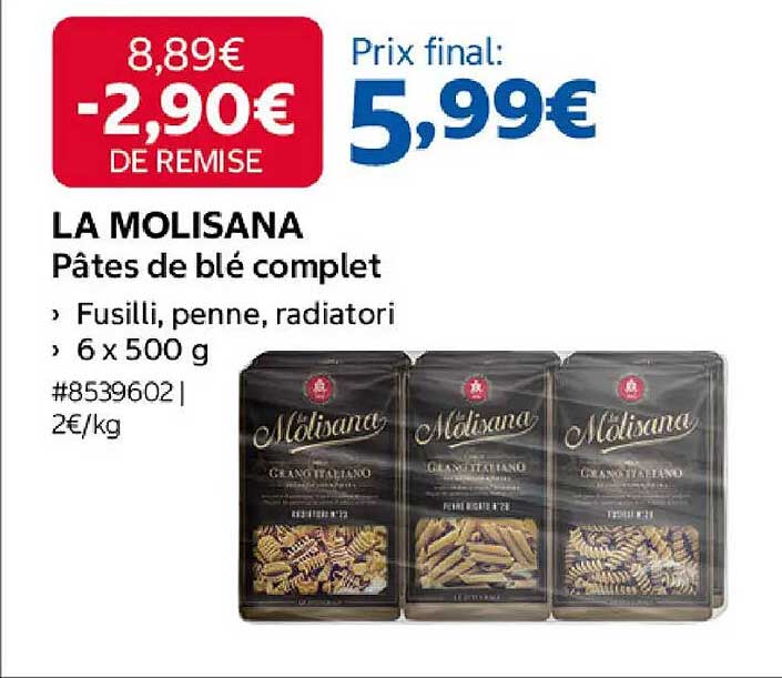 LA MOLISANA Pâtes de blé complet