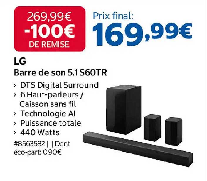 LG Barre de son 5.1 S60TR