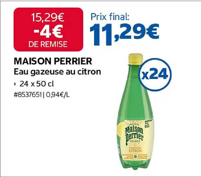 MAISON PERRIER Eau gazeuse au citron