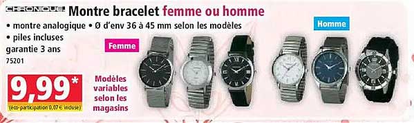 Montre bracelet femme ou homme