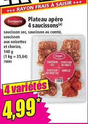 Plateau apéro 4 saucissons
