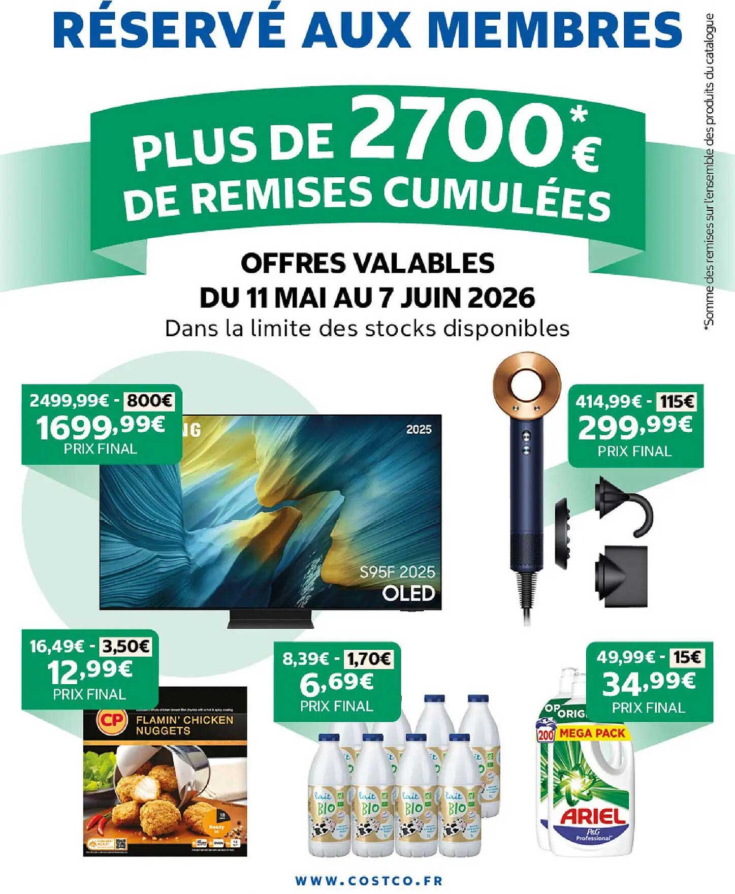 PLUS DE 2700* € DE REMISES CUMULÉES