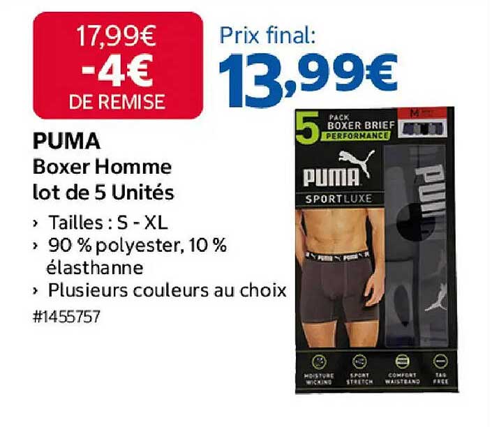 Promo Boxer Homme chez E.Leclerc - 123Catalogue.fr
