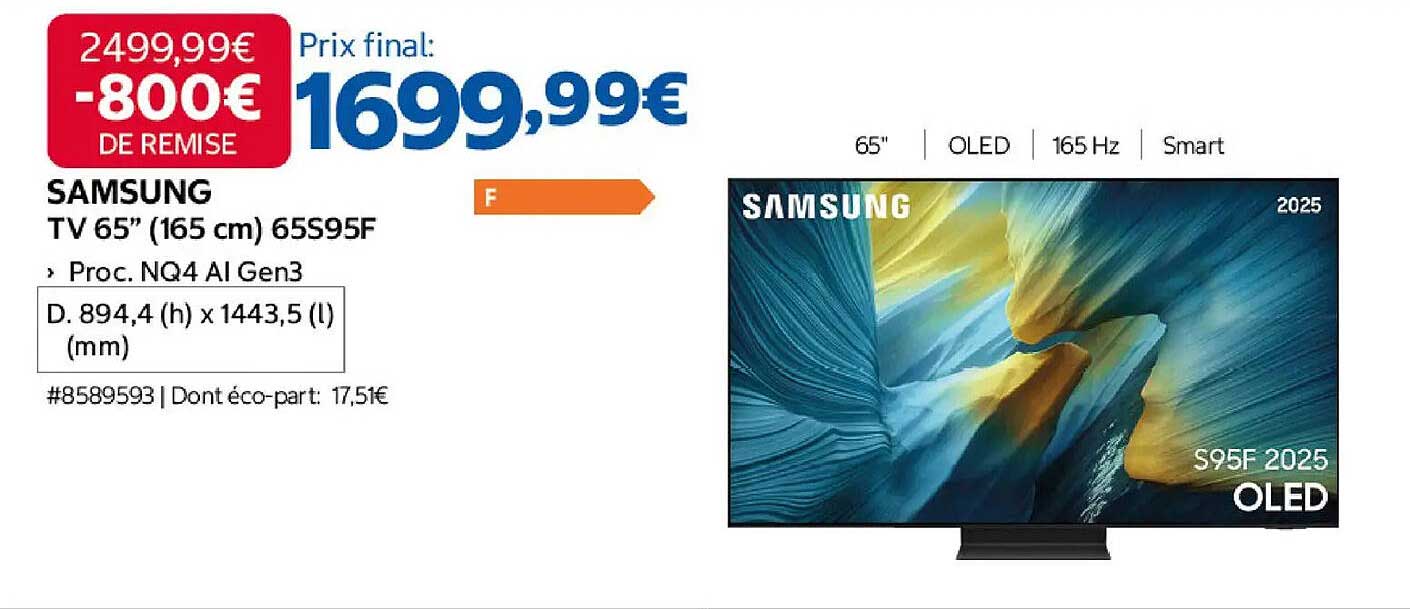 SAMSUNG TV 65" (165 cm) 65S95F