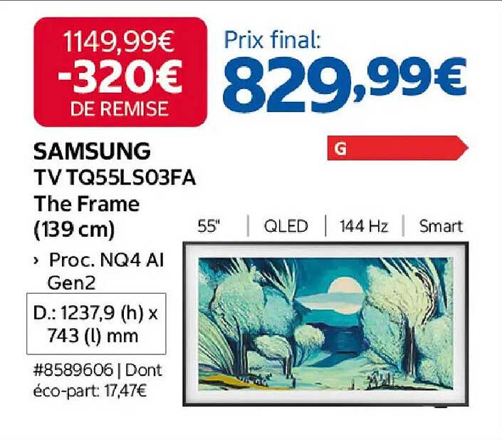 SAMSUNG TV TQ55LS03FA The Frame (139 cm)