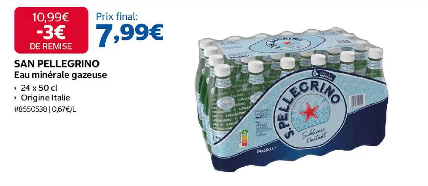 SAN PELLEGRINO Eau minérale gazeuse