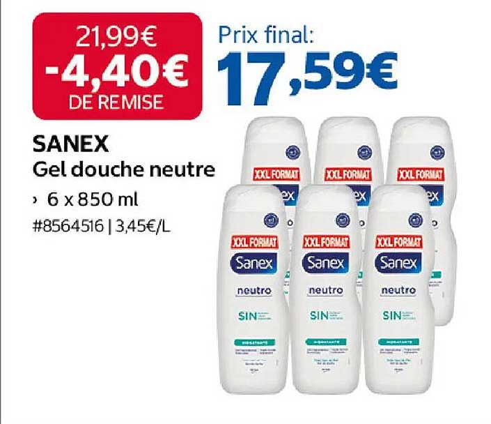 SANEX Gel douche neutre