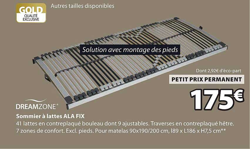 Sommier à lattes ALA FIX