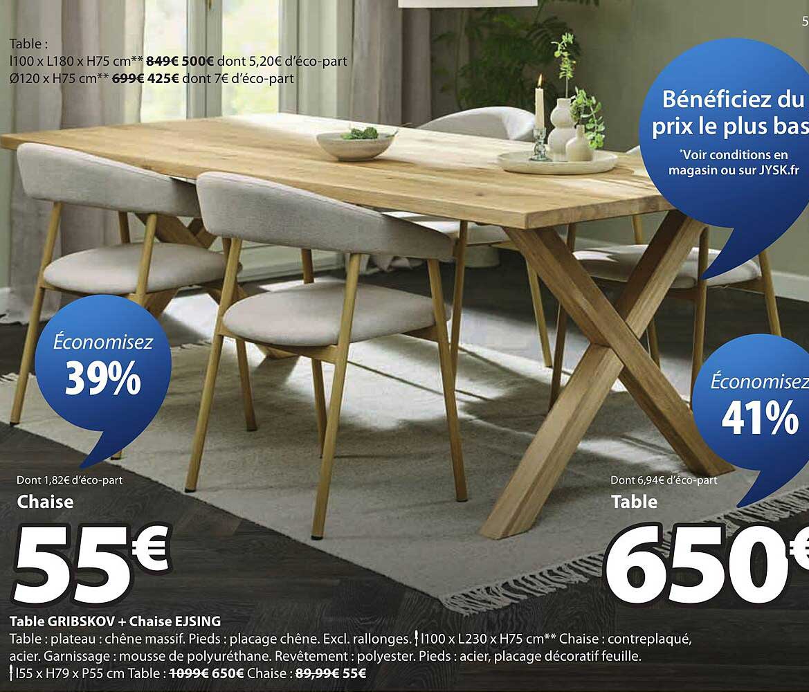 Table GRIBSKOV + Chaise EJSING