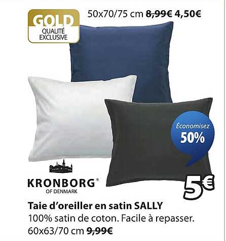 Taie d’oreiller en satin SALLY