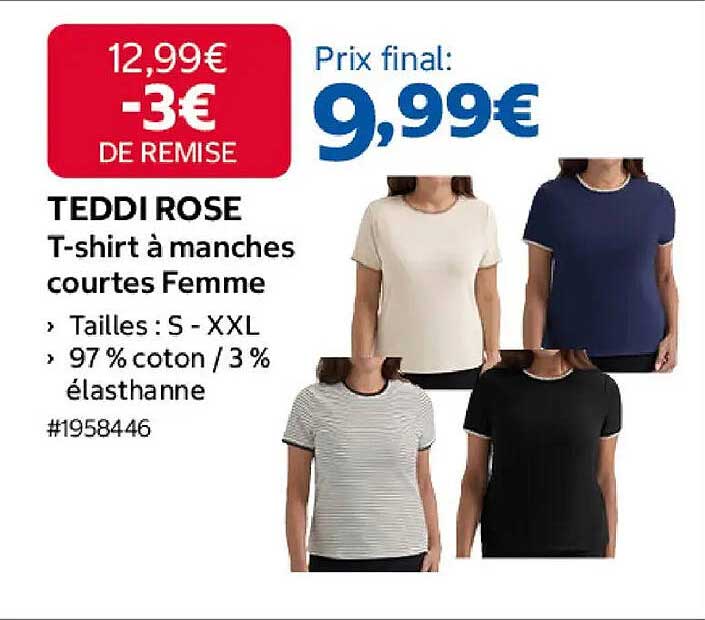 TEDDI ROSE T-shirt à manches courtes Femme