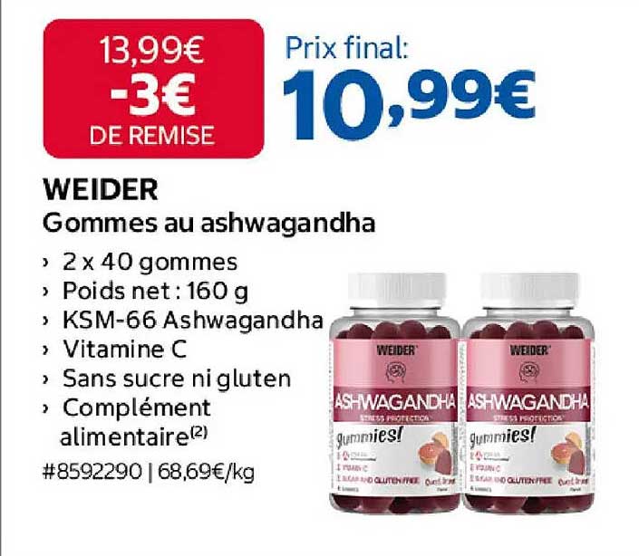 WEIDER Gommes au ashwagandha