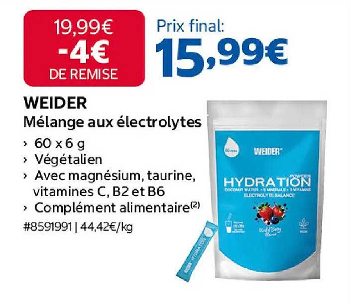 WEIDER Mélange aux électrolytes