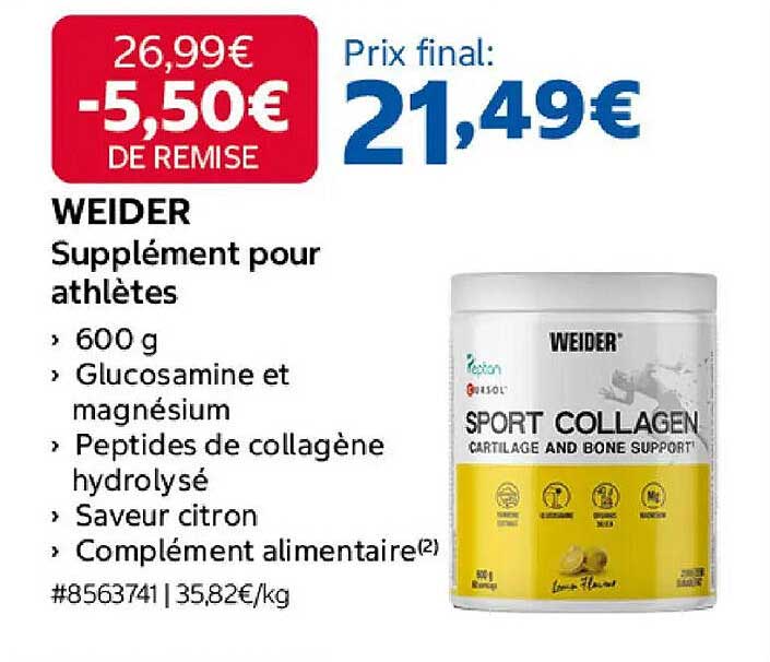 WEIDER Supplément pour athlètes