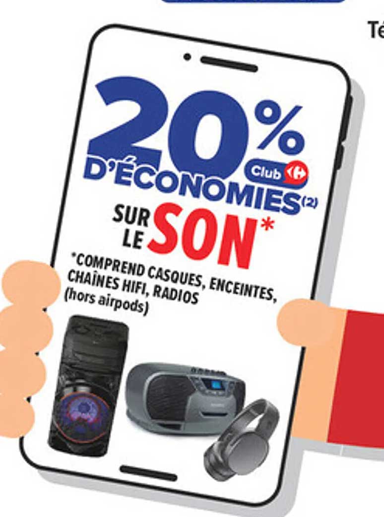 20 % d'économies sur le SON
