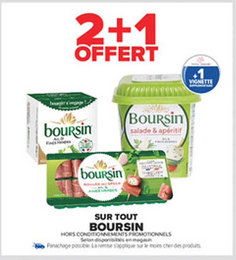 2+1 OFFERT SUR TOUT BOURSIN