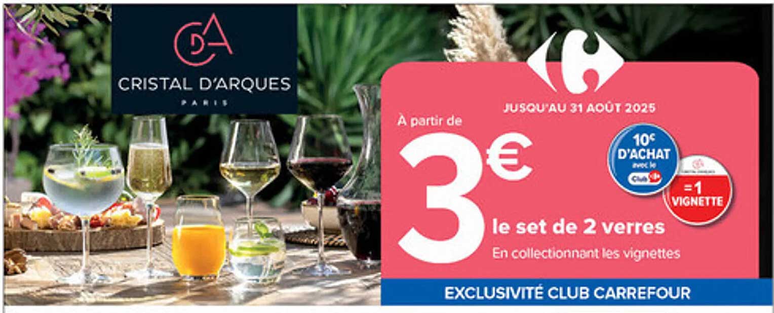 À partir de 3€ le set de 2 verres