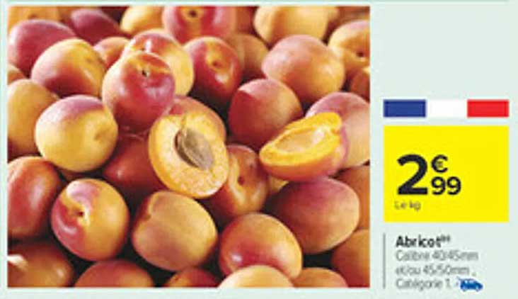 Abricots 2€99 le kg