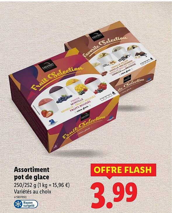 Assortiment pot de glace
