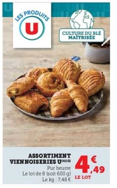 ASSORTIMENT VIENNOISERIES U (1kg)