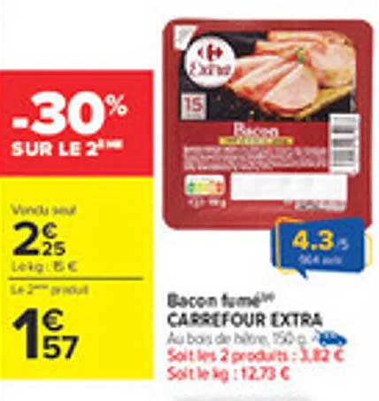 Bacon fumé Carrefour Extra