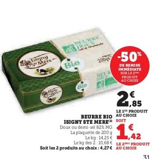 BEURRE BIO ISIGNY STE MÈRE