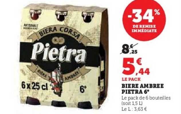 BIERE AMBREE PIETRA 6