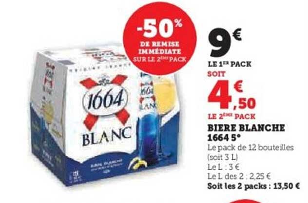 BIERE BLANCHE 1664 5°