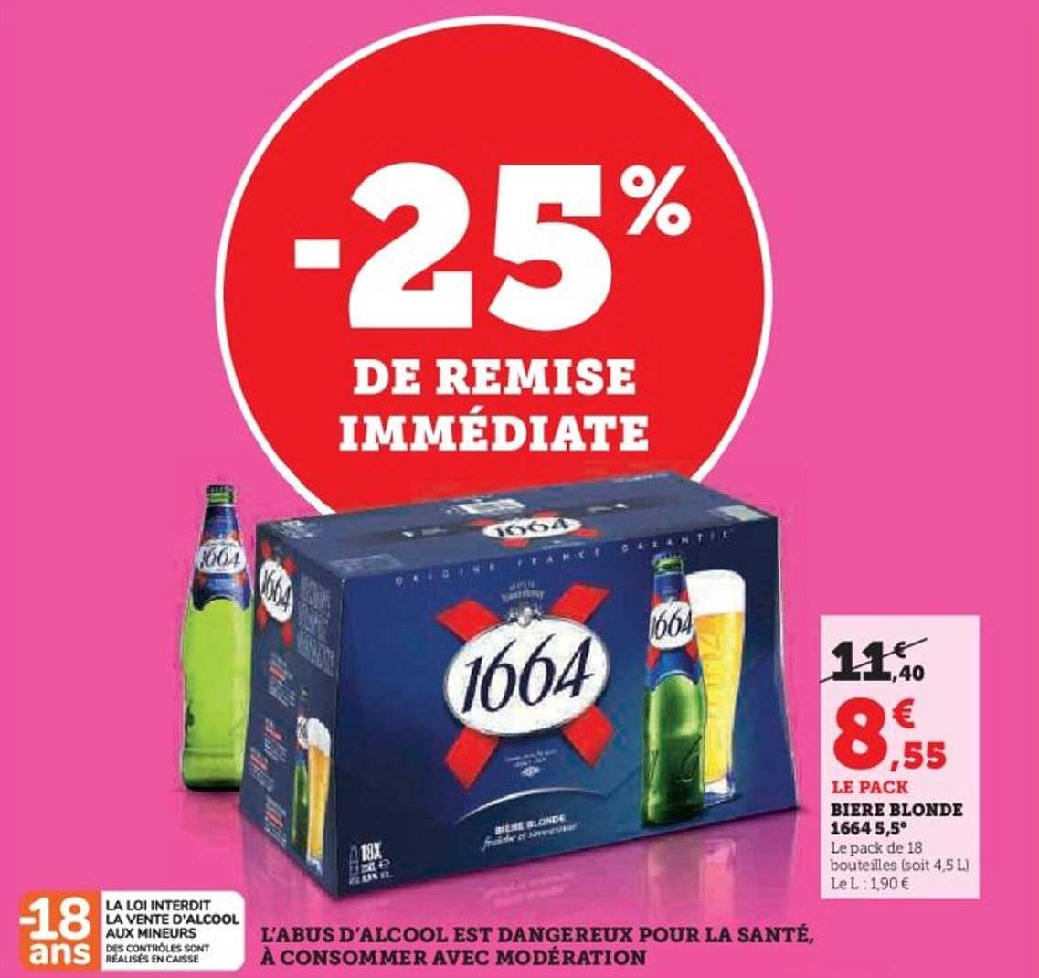 Bière blonde 1664 - Pack de 18 bouteilles