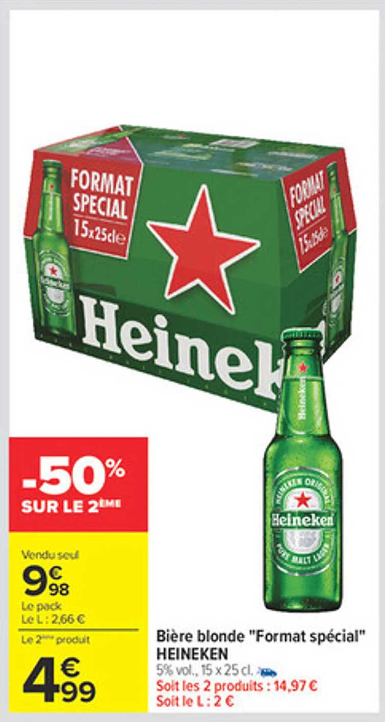 Bière blonde "Format spécial" HEINEKEN