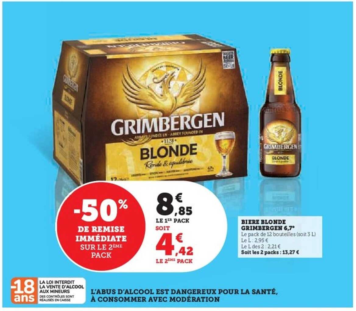 Bière Blonde Grimbergen 6,7°