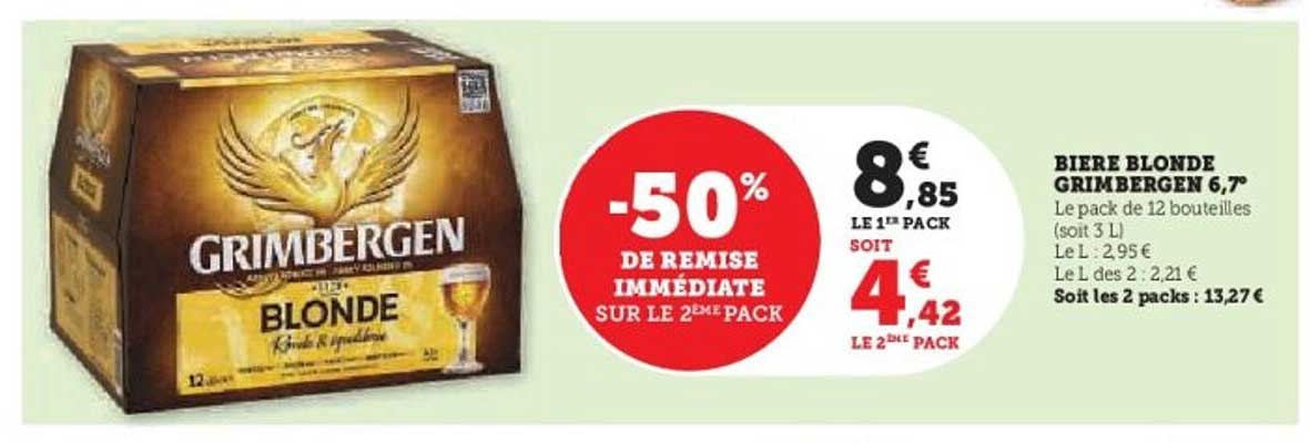 BIÈRE BLONDE GRIMBERGEN 6,7°