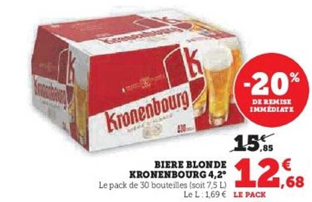 BIERE BLONDE KRONENBOURG 4,2°