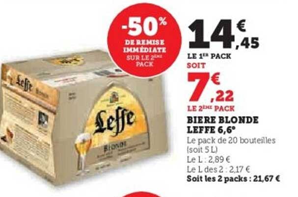 BIERE BLONDE LEFFE 6,6°