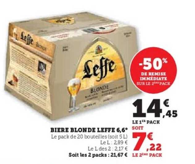 BIERE BLONDE LEFFE 6,6°